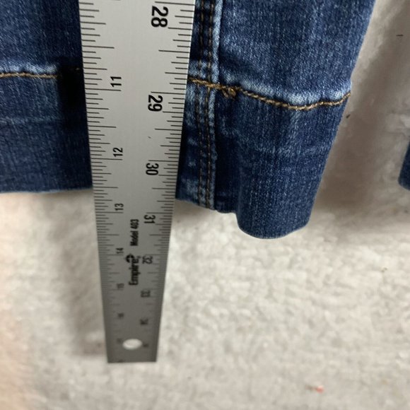 Free People Jeans Women's‎ 29 Blue Denim Cotton Mid-Rise 5-Pockets Bootcut 7826 - Picture 7 of 8